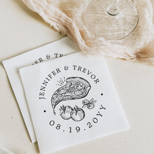 Serviette En Papier Pizza Gastronomique À Thème   Serviettes de table