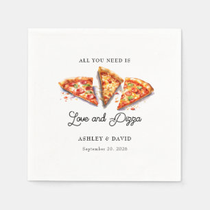 Serviette En Papier Pizza Italienne   Fête de Fiançailles 