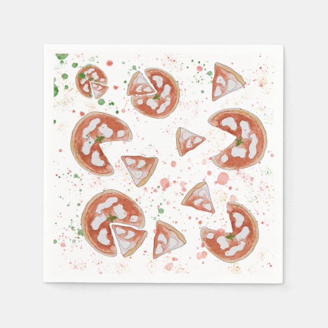 Serviette En Papier Pizza Napkins (Devant)