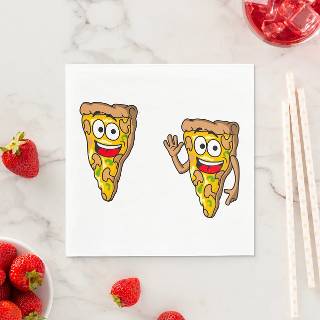 Serviette En Papier Pizza Slices Drôle serviettes (Créateur téléchargé)