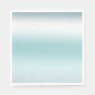 Serviette En Papier Plage Aqua Blue Ombre