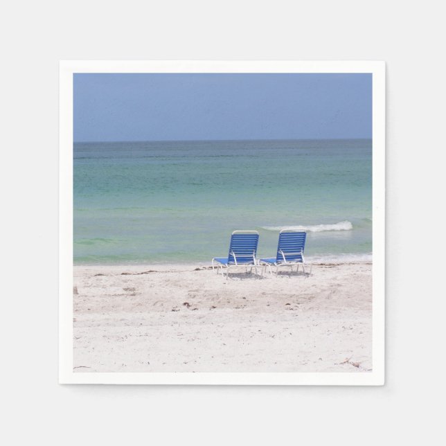 Serviette En Papier Plage chaises Papier serviettes (Devant)