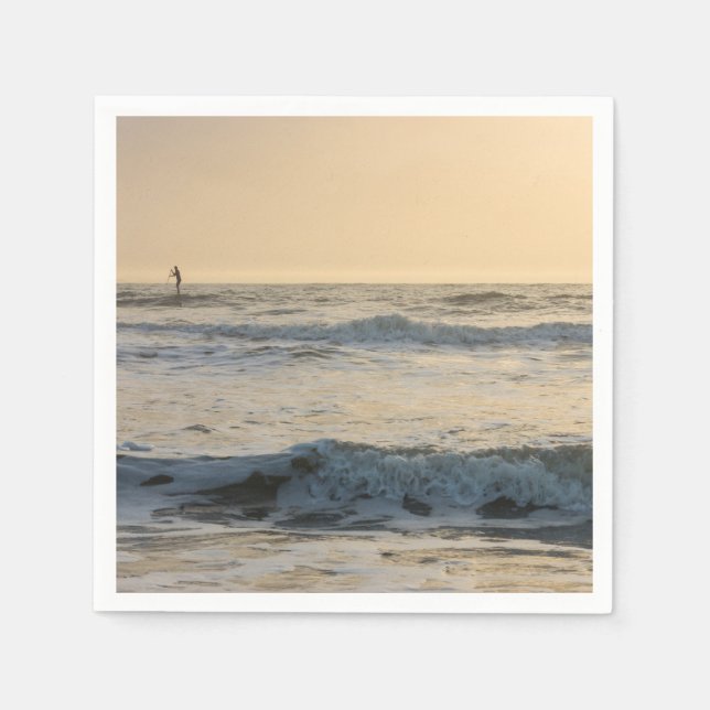 Serviette En Papier Plage de Cocoa Paddle-board (Devant)