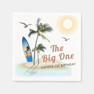 Serviette En Papier Plage de marque personnalisée Été 1er anniversaire