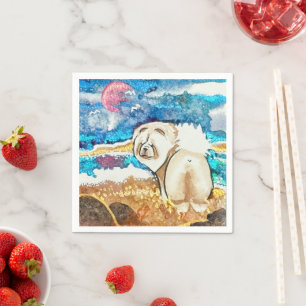 Serviette En Papier PLAGE DE REPOS FACE crème chow