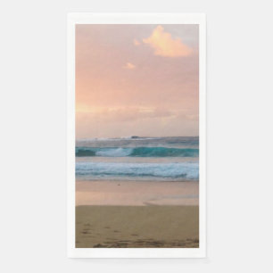 Serviette En Papier Plage et océan au coucher du soleil 