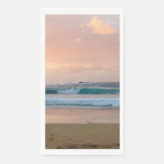 Serviette En Papier Plage et océan au coucher du soleil