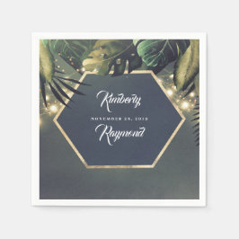 Serviette En Papier Plage Tropical Palms