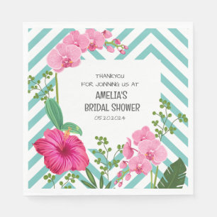 Serviette En Papier Plage tropicale Fête des mariées florale