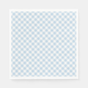 Serviette En Papier Plaid Bleu