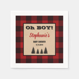 Serviette En Papier Plaid de serviettes de baby shower de cocktail de