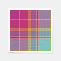 Serviette En Papier Plaid décoratif