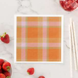 Serviette En Papier Plaid Décoratif