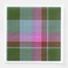 Serviette En Papier  Plaid Décoratif