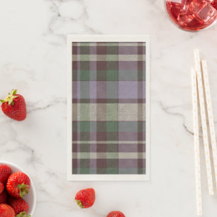 Serviette En Papier Plaid Décoratif