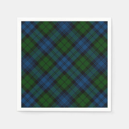 Serviette En Papier Plaid Green Christmas Holidays Rustic Tartan Papie