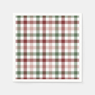Serviette En Papier Plaid Pour Noël Mots Vacances Papier Napkin