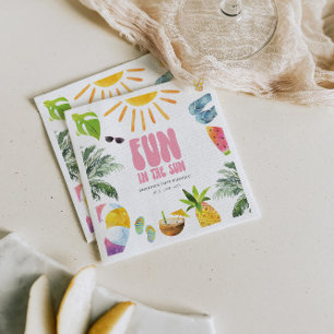Serviette En Papier Plaisir dans le Sun Girl 1er Anniversaire Papier N