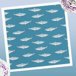 Serviette En Papier Plaisir requin sous-marin thème