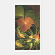 Plante de fantaisie abstraite vert rouille marron