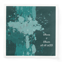 Plaque de peinture turquoise-verte