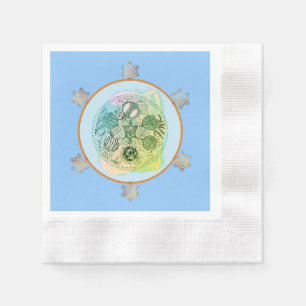 Serviette En Papier Plaque de séchage Abstraite de semence vert printe