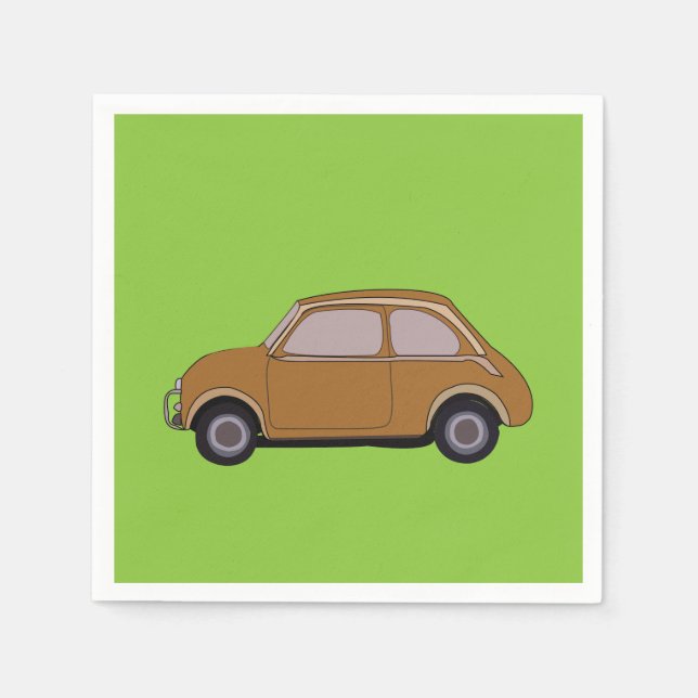 Serviette En Papier Plaque en papier rétro pour voiture classique (Devant)