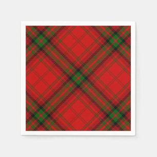 Serviette En Papier Plaque rouge vert tartan MacDougall