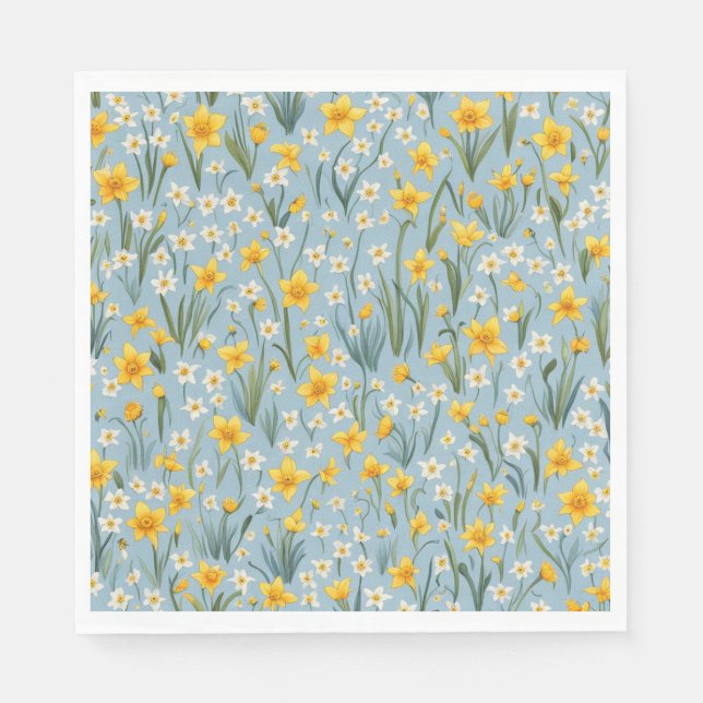 Serviette En Papier Plaques de pique-nique - Daffodiques (Devant)