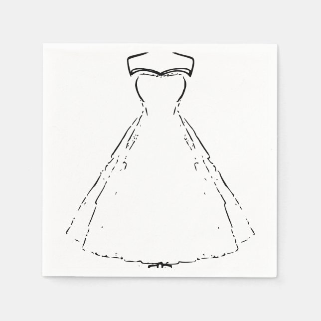 Serviette En Papier Plaques en papier Carré traditionnel Mariage (Devant)