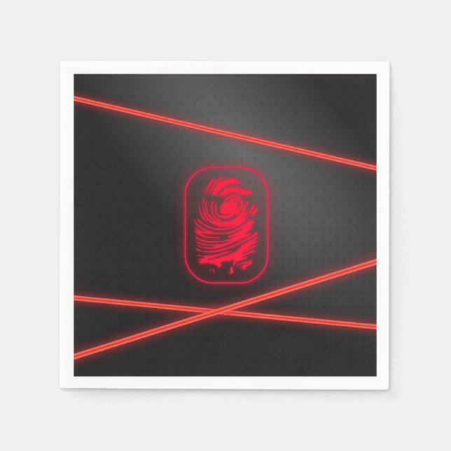 Serviette En Papier Plaques laser de la partie d'espionnage (Devant)