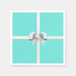 Serviette En Papier Plaques Turquoise/Turquoise de mariée & Co.