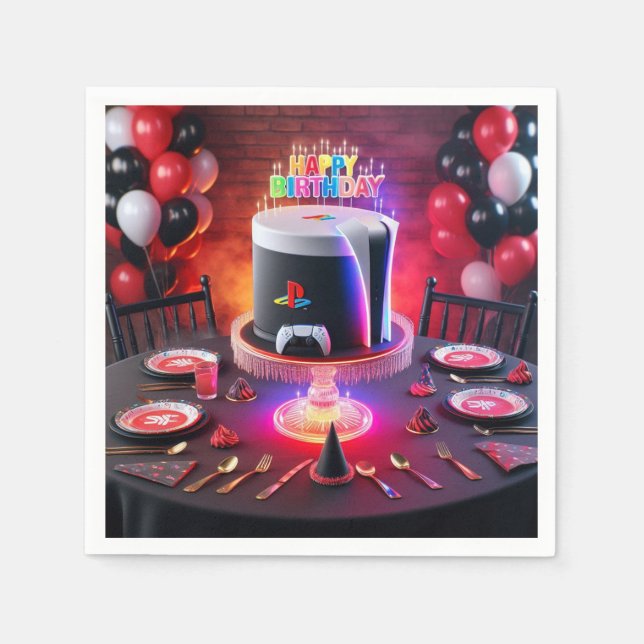 Serviette En Papier Play Station 5 Party Napkins (Devant)