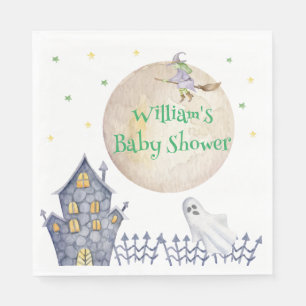 Serviette En Papier Pleine lune Sorcière Éffrayant Baby shower