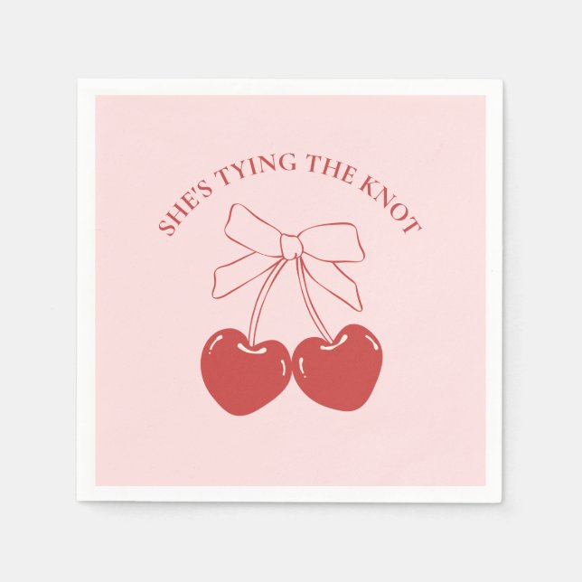 Serviette En Papier Plier le noeud rose Coquette Papier serviettes (Devant)