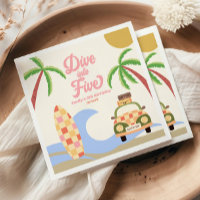 Plongez dans cinq Surfs rose 5e anniversaire fête