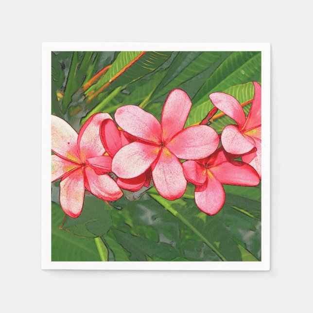 Serviette En Papier Plumerias (Devant)