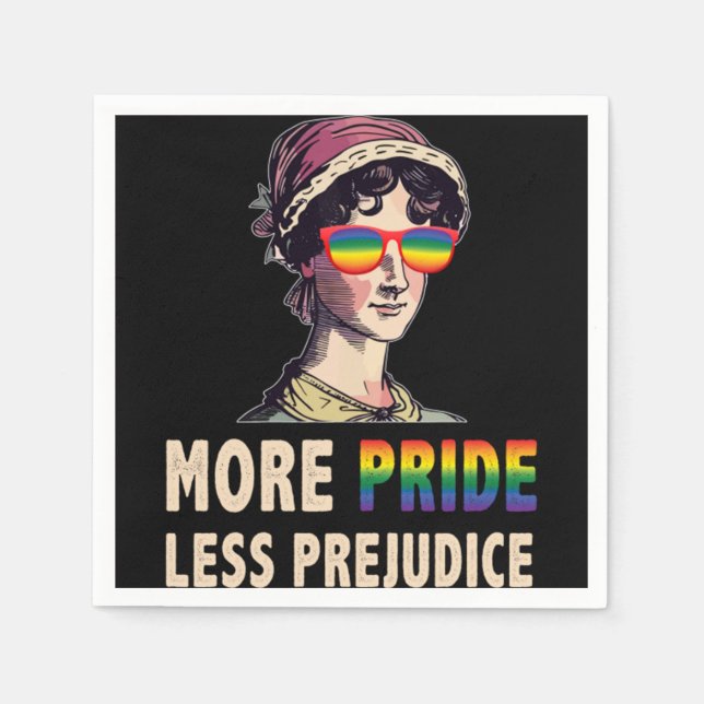 Serviette En Papier Plus Fierté Moins Préjugés Lgbt Gay Fière Ally Fie (Devant)