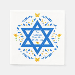 Serviette En Papier Plutôt Personnalisé, Serviettes Bat mitzvah.