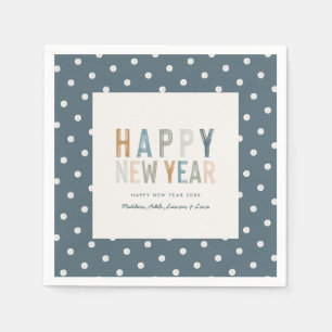 Serviette En Papier Poche de la nouvelle année graphique moderne