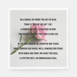 Serviette En Papier Poème du jour du mariage