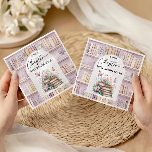 Serviette En Papier Poetcore Nouveau Chapitre Fille Rose Livre Baby Sh