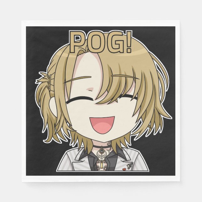 Serviette En Papier Pog! Chibi Napkins - Luca Kaneshiro Fanart (Devant)