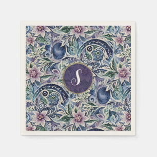 Serviette En Papier Poinsettia Abstrait Hiver Sauvage