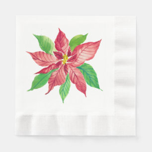 Serviette En Papier Poinsettia Papier de Noël