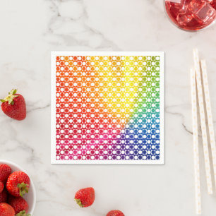 Serviette En Papier Point arc-en-ciel