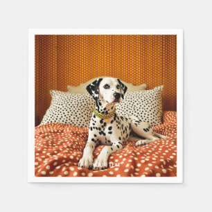Serviette En Papier Point de chien de Polka mignon Imaginaire