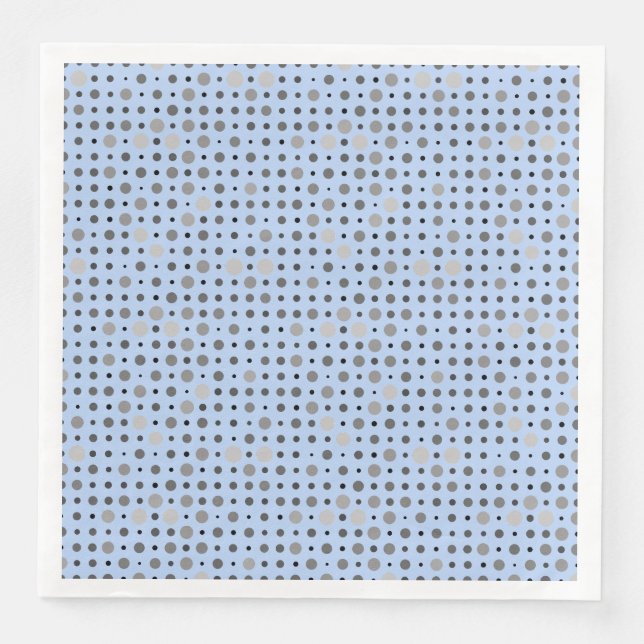 Serviette En Papier Pointe Polka 01.Gray Lblue BG (Devant)