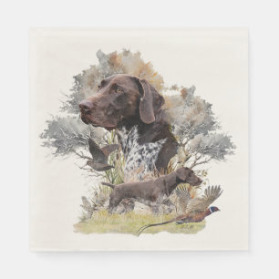 Serviette En Papier Pointeur à poils courts allemand