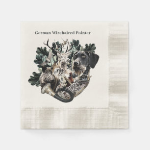 Serviette En Papier Pointeur À poils durs allemand